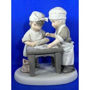 Bisque Porcelain Enesco Saturday Child Works Hard Figurine